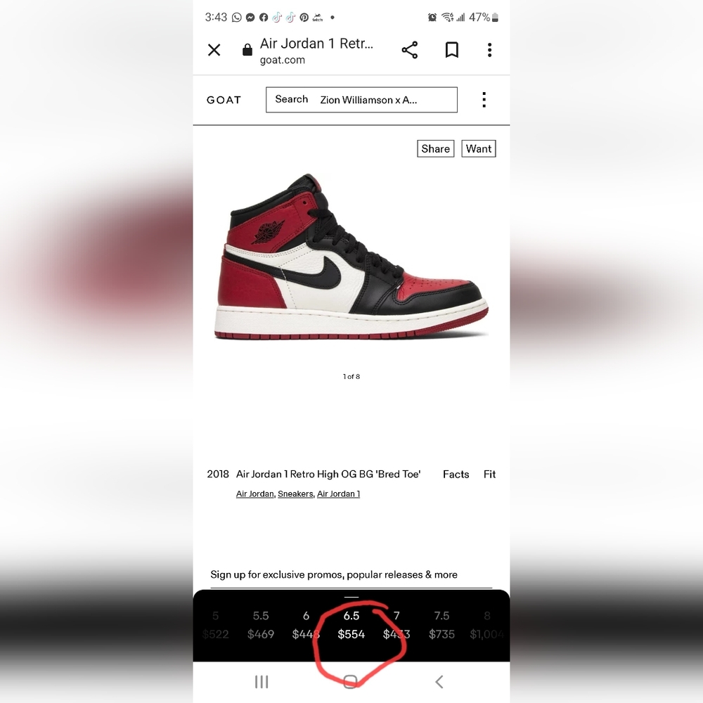 Air Jordan Retro 1 Retro High OG BG - Picture 9 of 9